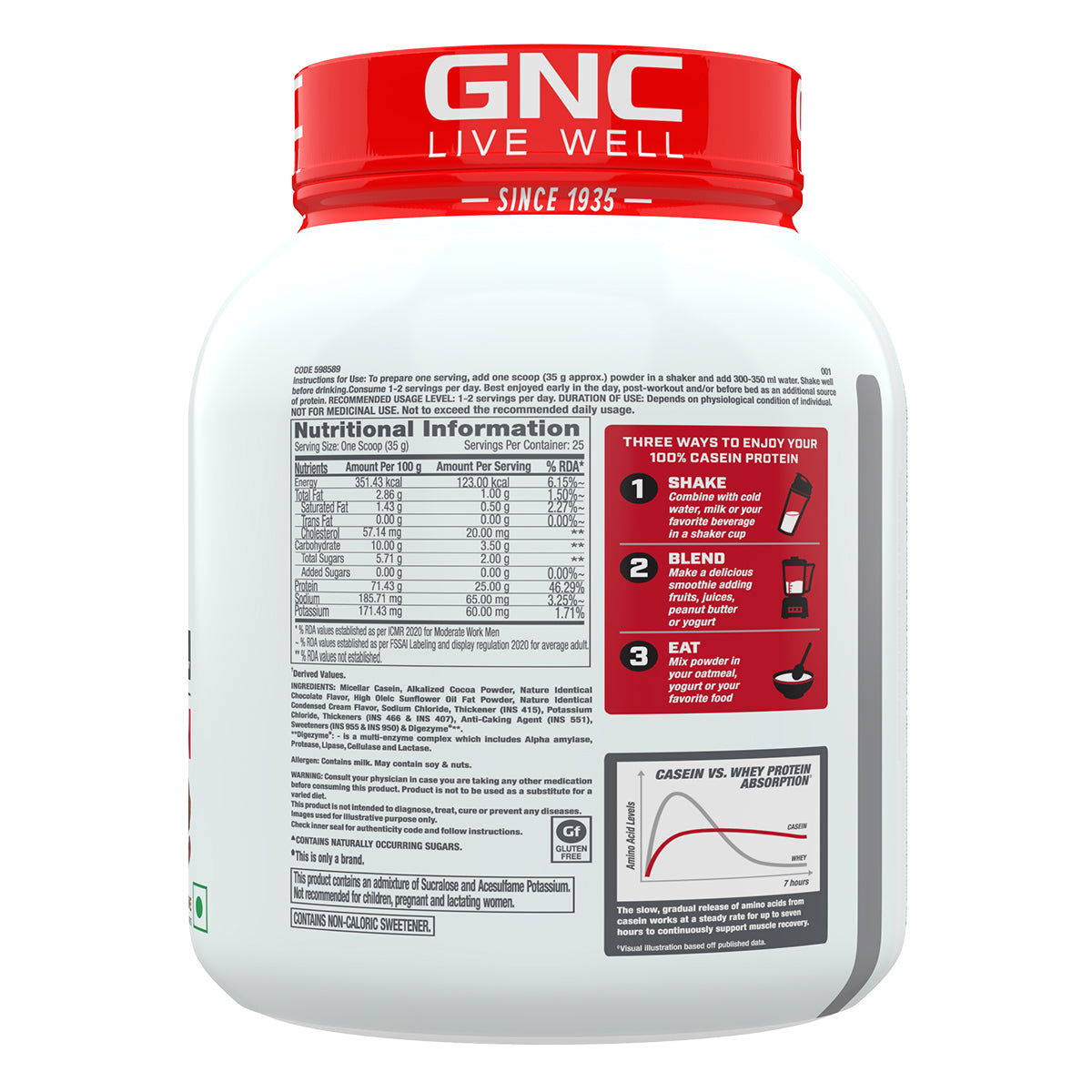 GNC Pro Performance 100% Casein Protein