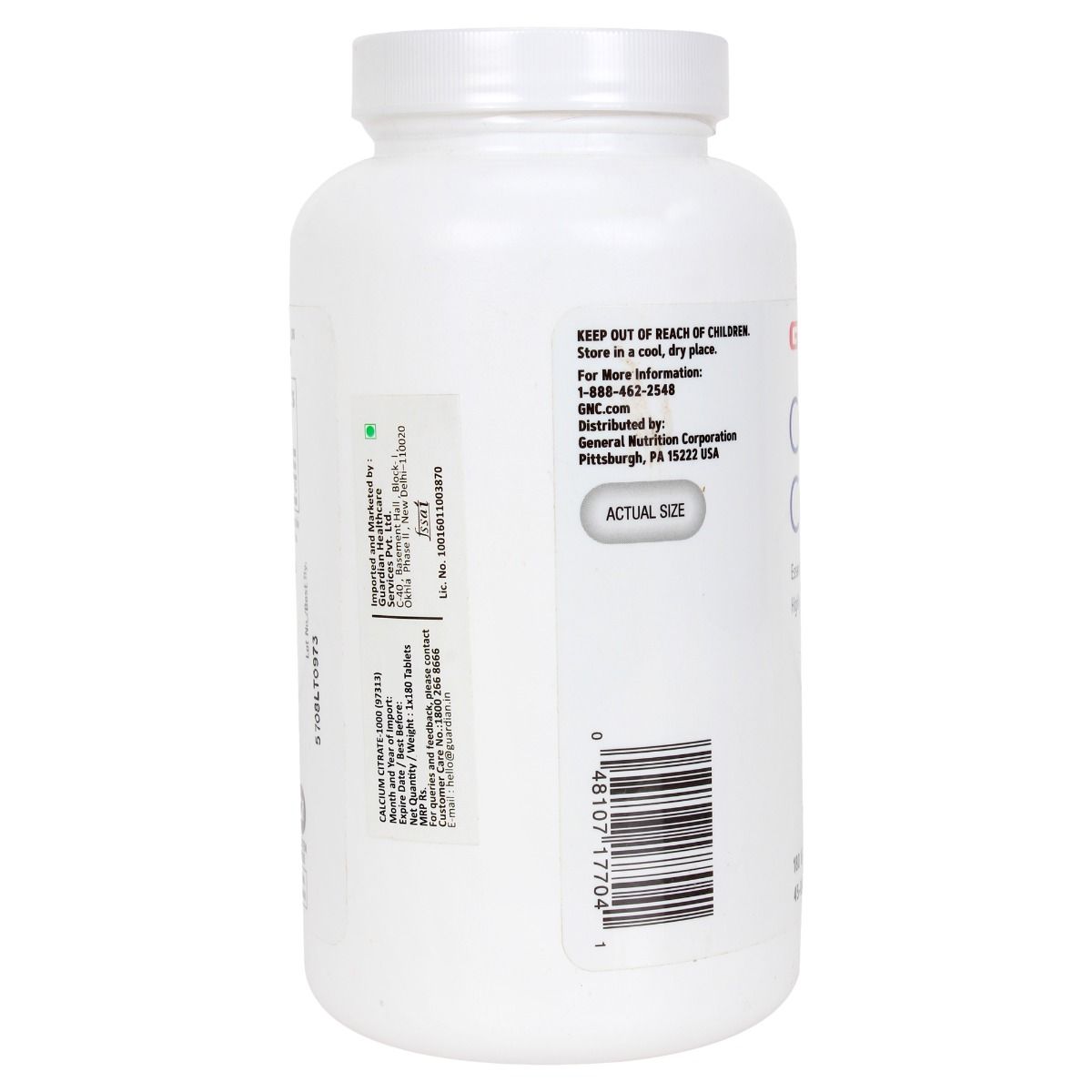 GNC Calcium Citrate 1000mg - Most Absorbable Form of Calcium for Stronger Bones