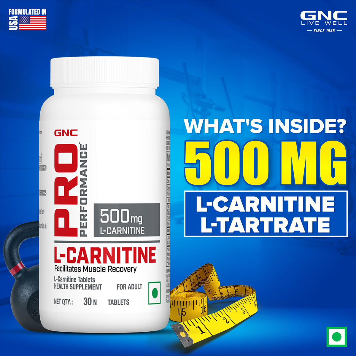 GNC Pro Performance L-Carnitine Tablets 500mg