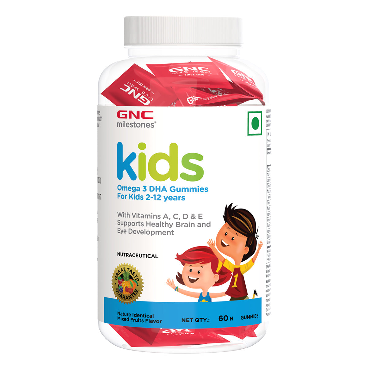 GNC milestones kids Omega 3 DHA Gummies