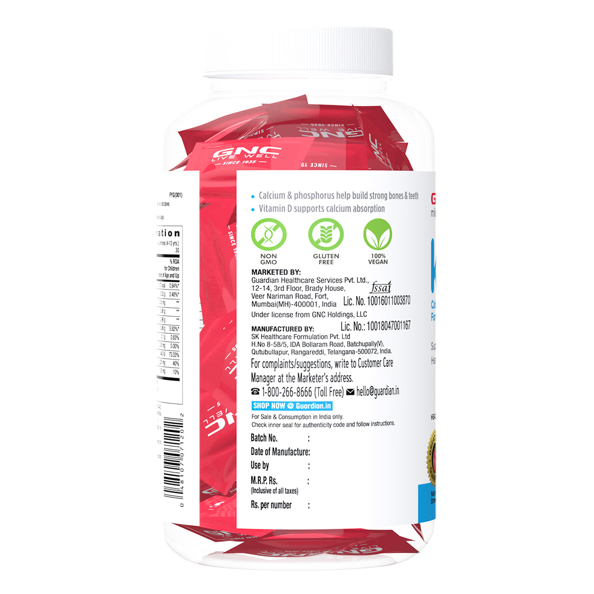 GNC milestones kids Calcium + Vitamin D Gummies