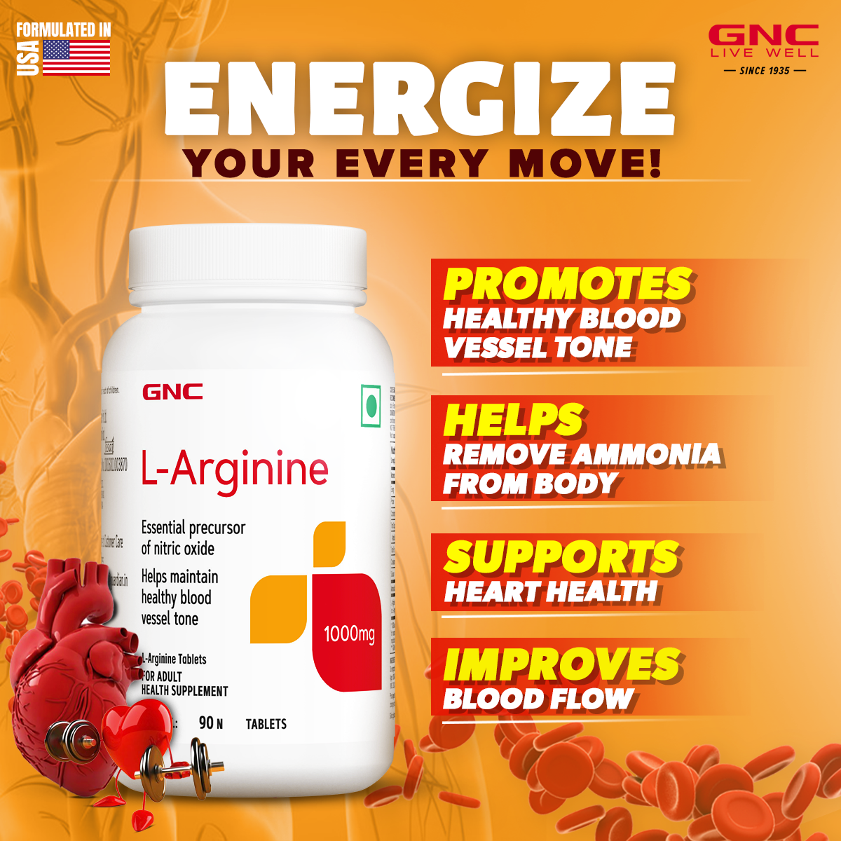 GNC L-Arginine 1000mg