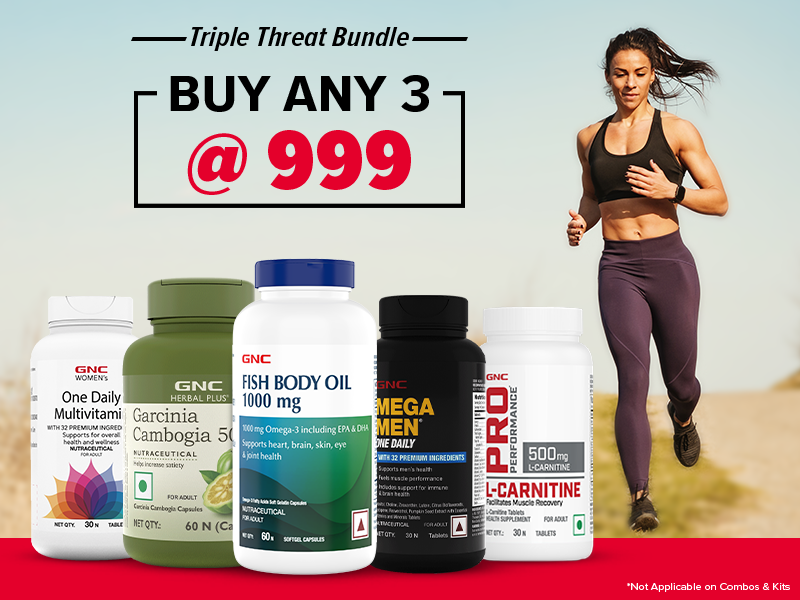 GNC - Get 3 for ₹ 999