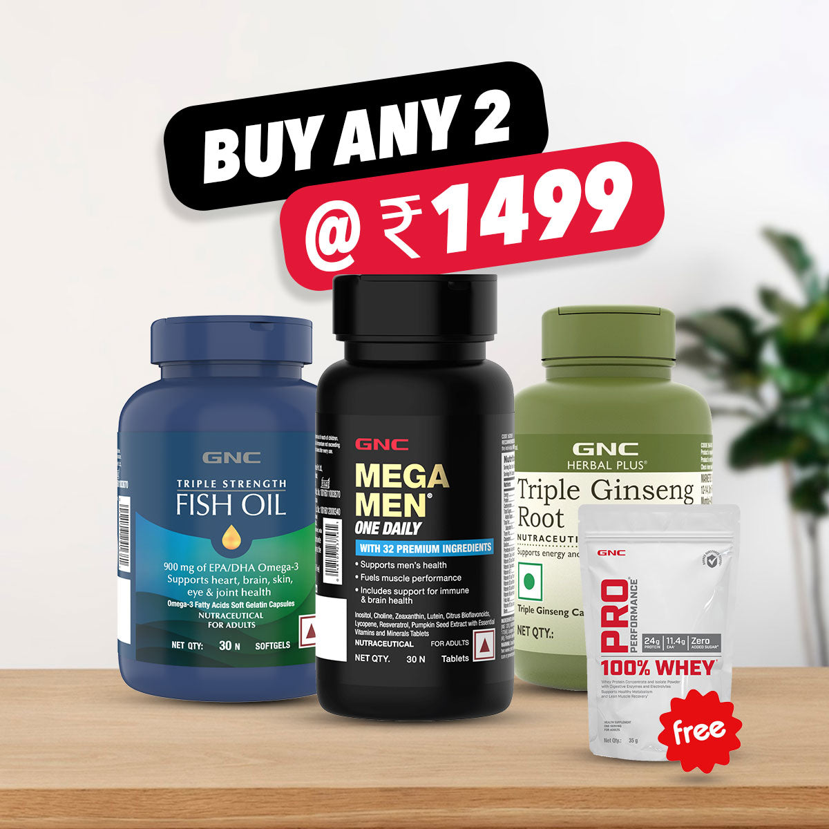 GNC - Get 2 for ₹ 1499